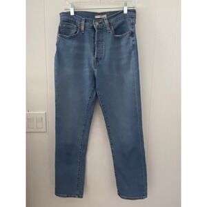 Levi's Wedgie Straight Jeans Womens 30 X 28 High Rise Snug Hip Thigh Buttonfly